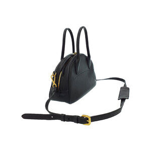 Prada Milano bag Black leather Daino shoulder versatile Vitello handbag